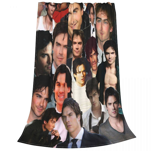 Ian Somerhalder Foto Collage Tæpper Fløjl Forår/efterår Skuespiller Model Varme Kast Tæpper Til Hjem Udendørs Tæppe Stykke