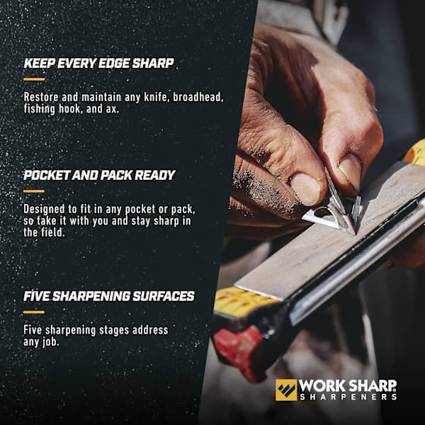 Work Sharp Guided Field Sharpener, Kompakti Matkateroitin Metsästykseen