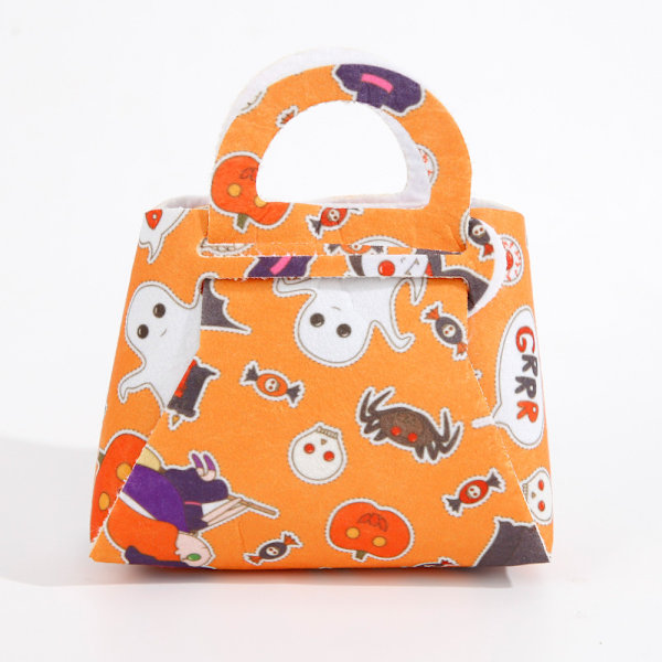 3 stk Halloween Slikposer Tote Bags Taske med Græskar Ansigt til Børn Halloween Party Favors Halloween Horror