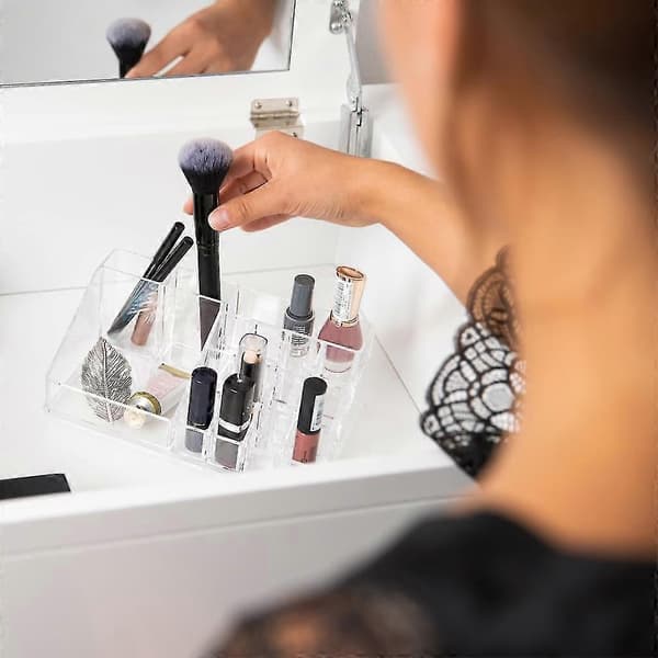 Gennemsigtig makeup-organizer, kosmetikopbevaring til makeup, læbestiftholder akryl, standard