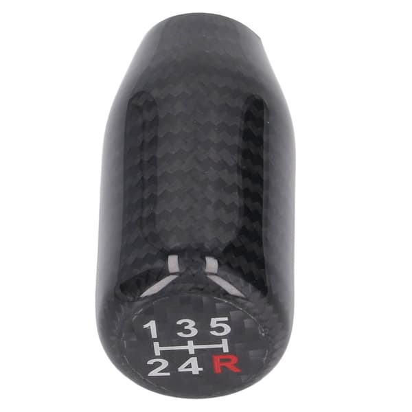 Carbon Fiber Shift Knob 5 Speed Black Comfortable Feel Smooth Surface Replacement for Acura