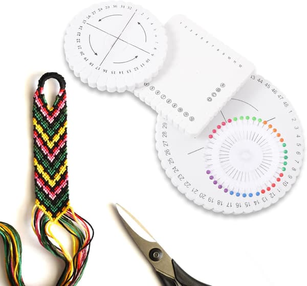 Foam Braiding Disc with Positioning Pins for DIY Bracelet Making and Belt