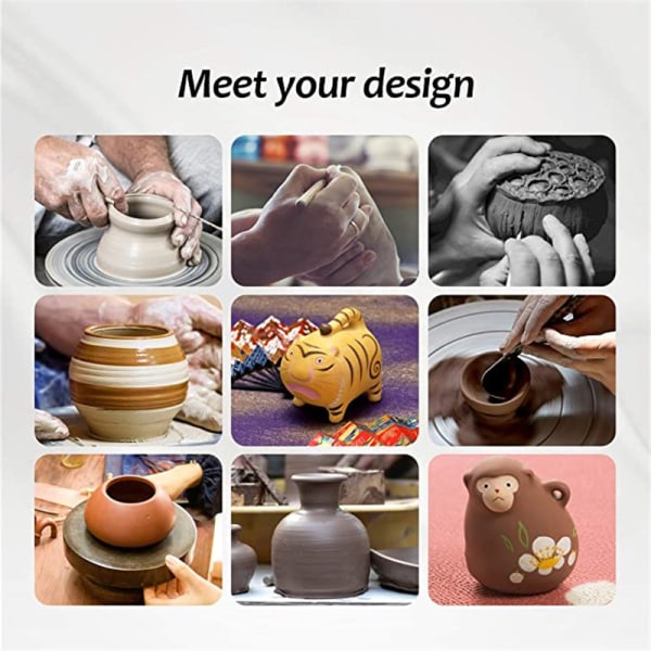 10 stk silikoneler skulpturværktøj, modelleringsværktøj og keramikhåndværk til gør-det-selv-håndværk
