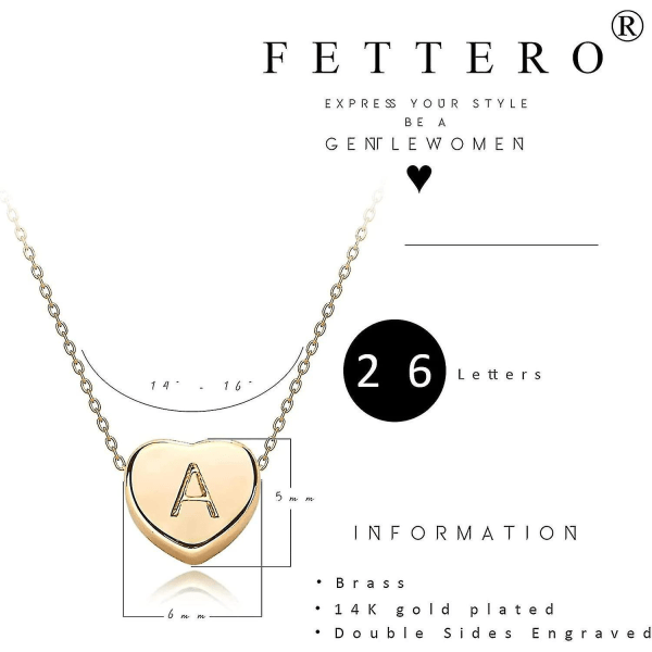 Tiny Gold Initial Heart Necklace-14k gullfylt håndlaget delikat personlig brev Hjerte Choker Halskjede gave til kvinner Halskjede smykker