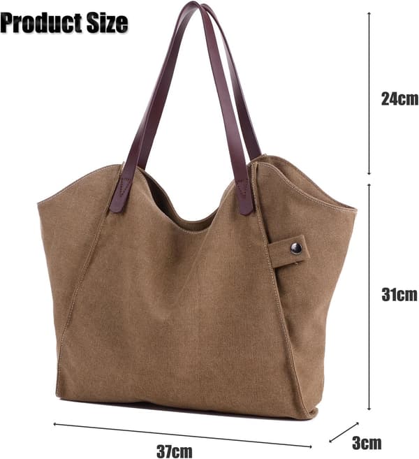 Dame Håndtasker Canvas Skuldertasker Tote Tasker Crossbody Tasker Shopper Strandtaske