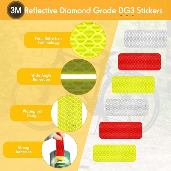 24 kpl heijastavia varoitustarroja ajoneuvoihin