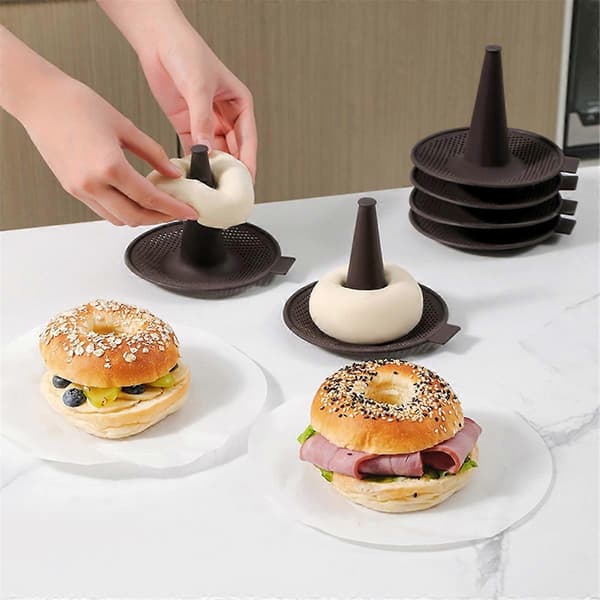 Bröd Donut Silikonform Bakning Tårta Mousse Pudding Form Brödrost
