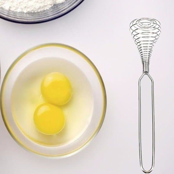 Spiralfjær Eggvisper Håndmikser Visp Rustfritt Stål Vispeverktøy