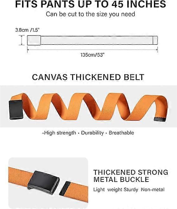 Men's Belts, Men's Work Belts, Adjustable Nylon Web Golf Belt for Men That Fits Everywhere