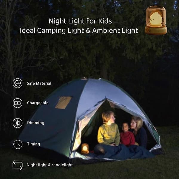 Cute Kerosene Lamp, Cozy Light, Rechargeable Night Light