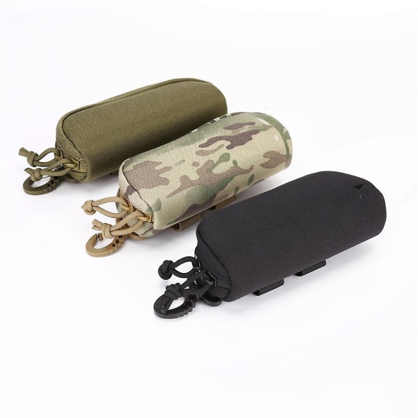 Molle Lasit Pussi Aurinkolasit Case Military Waist Pack Bag Utility Edc PouchMusta väri
