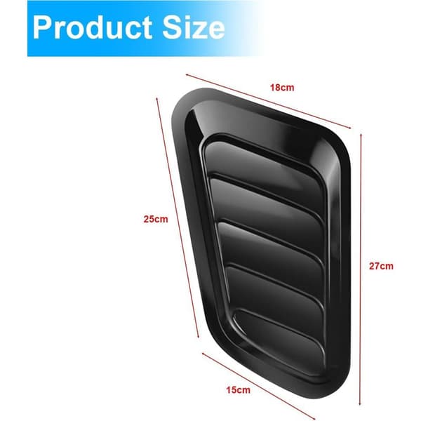 Universal Decorative ABS Car Air Intake Scoop - Modified Accessory (Black)