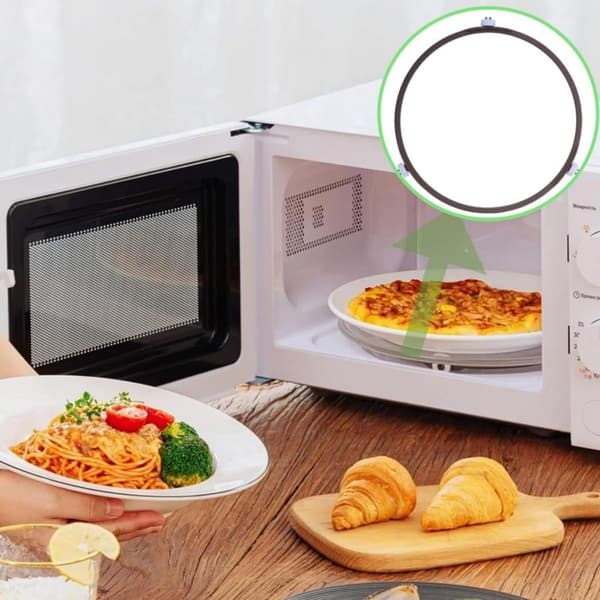 Microwave Turntable Ring, Microwave Rotating Ring, Microwave Swivel Stand, for Glass Turntable, Microwave Accessories (22 cm)
