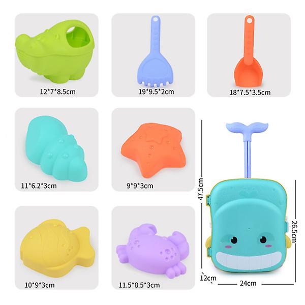 Lasten kylpyammeen lelut Kylpyammeen lelut Lasten kannettava hiekkaleikki Rannalelut Ihanat rannalelut Setti Taaperoille Ranta Assorted Color 33.5X25.5CM