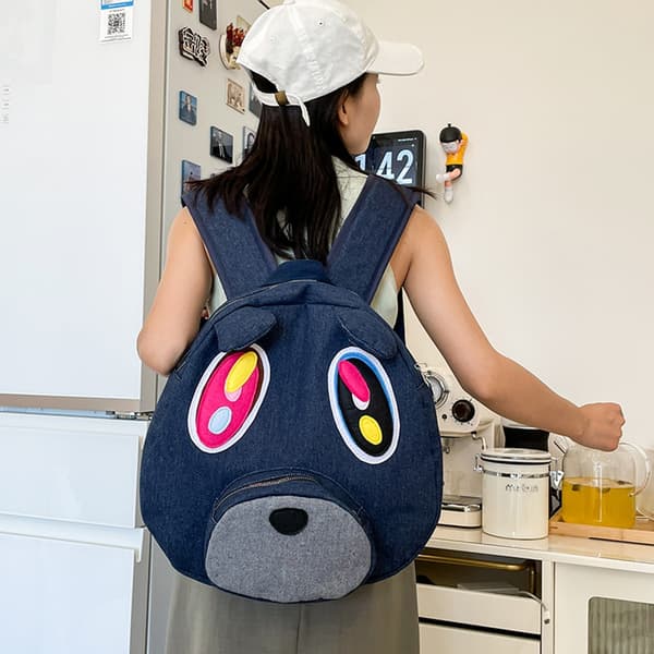 Dropout Bear Cowboy Shoulder Bag Large Capacity Cartoon Casual Backpack