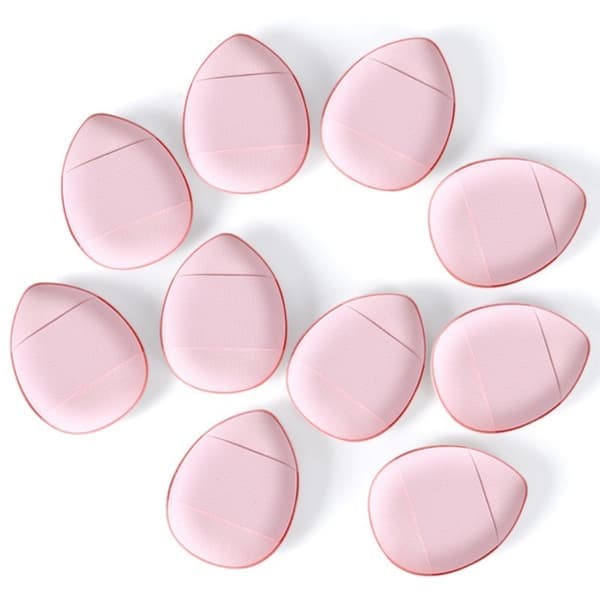 Makeup Sponge, Pink, 10-pack, PU Latex-Free, Soft Facial Blender