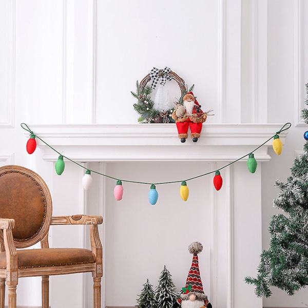 Jul fargerike lys Mini juletre strikkelys Julefest Hjem Innendørs Utendørs dekorasjon Anheng gjør-det-selv lanternehåndverk