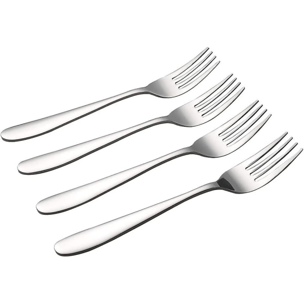 Bufféservering Gaffelservering i rostfritt stål Forkhotel Western Steak Fork Hem Dessertkakagaffel Fruktgaffel (4st, Silver)