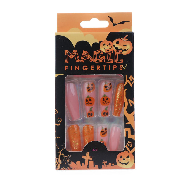 Halloween Matte Ballerina Manicure Full Coverage Artificial Nail Tips Glossy False NailsE