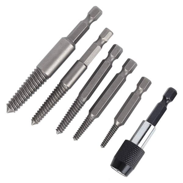 Headless Screwdriver 6 Pcs Woodworking Hex Bit Removal Tool Fine Teeth