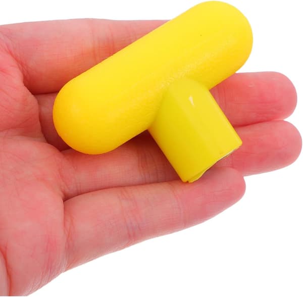 2pcs Gym Equipment Handles M8 Yellow Rotating T-Handles, Ergonomic Exercise Machine Grips