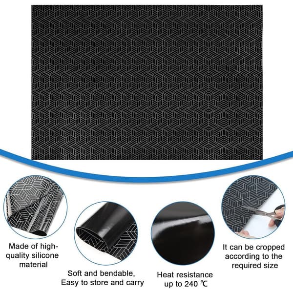 Induction Cooktop Protector Mat 52 x 78 cm Large Silicone Protective Mat for Induction Cooktop Better Protection