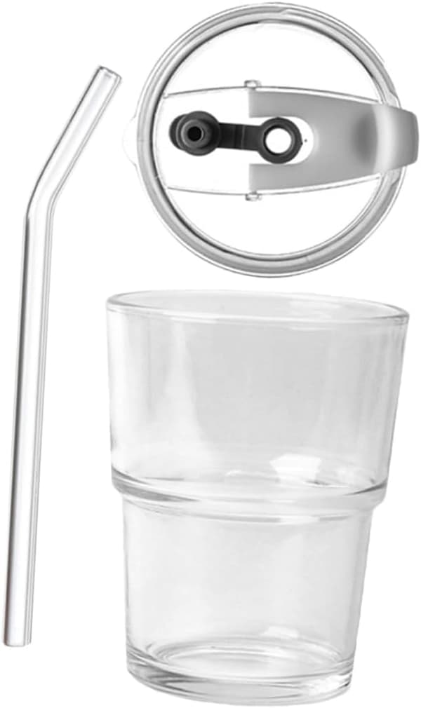 400 ml drinking glass with lid, sturdy insect-patterned tumbler for daily use and restaurants