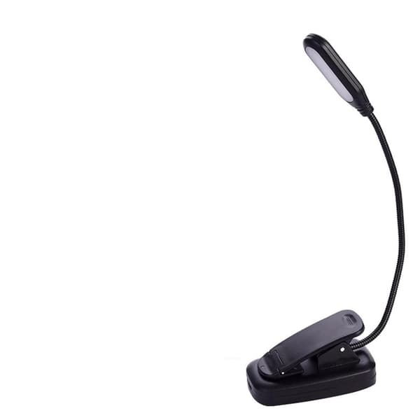 Portable LED Clip Table Lamp with Flexible Arm, Adjustable, Robust, Lightweight, Eye-Friendly, Perfect for Night Reading