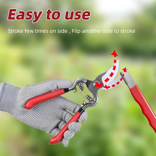 2 Pieces Garden Tool Sharpener, Garden Tool Sharpener for Knife, Garden Knife Sharpener for Hedge Shears, Mini Sharpener for Gardening