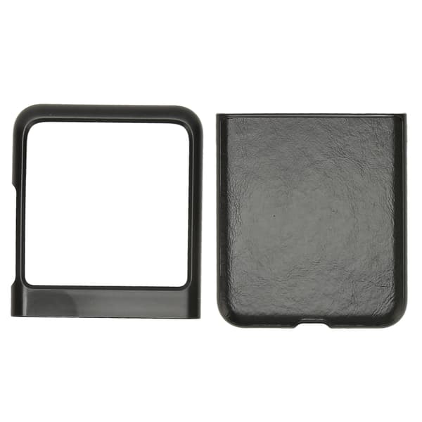 Foldable Phone Case Phone Protective Case ABS Anti Scratch Minimalist Phone Accessory for Motorola Razr 40 Ultra Black Leather Pattern