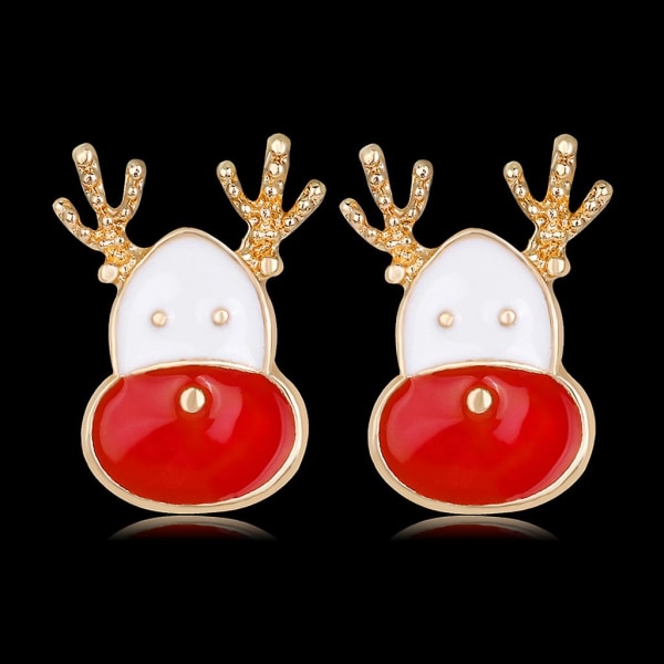 ElkChristmas Øreringe Kawaii Øreringe Studs Julemandens Øreringe Post Smykker DekorationElk