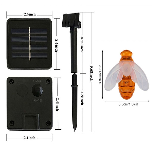 Solcellslampor utomhus bin 50 LED vattentäta