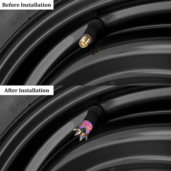(Farge) Sett med 4 GM Crown dekkventilhetter støvtett aluminium