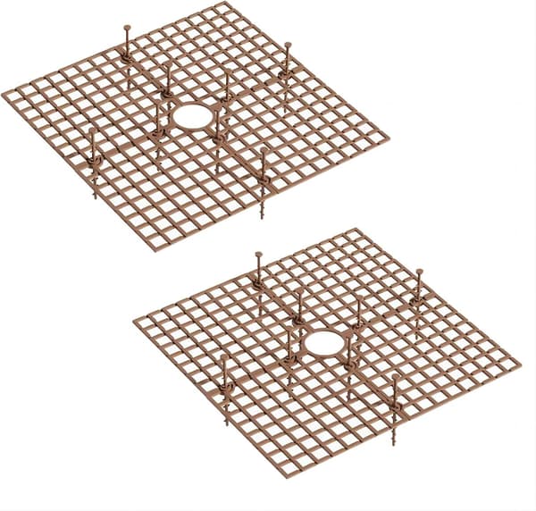 2-pack blomkrukskyddsnät, 30 cm klippbart, fyrkantigt brunt blomkruksnät