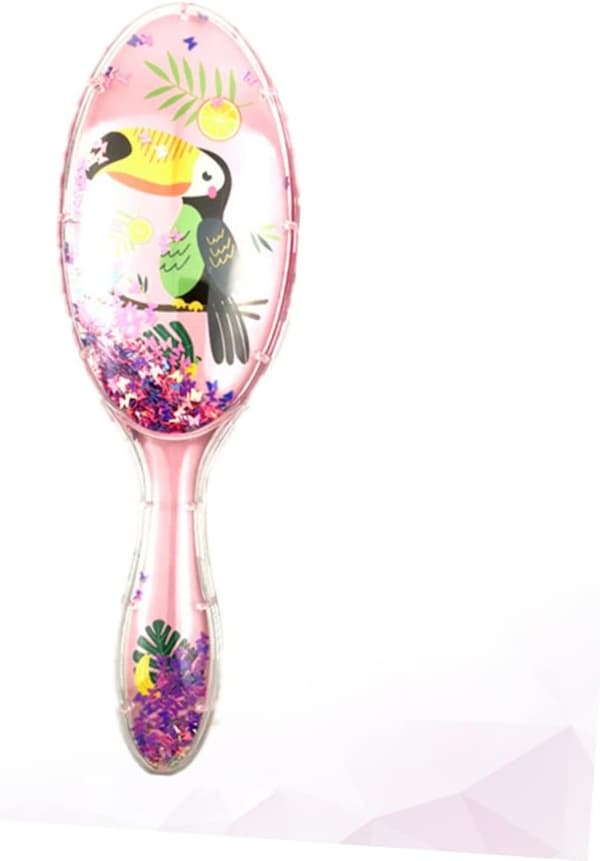 Oval Shimmer Detangling Comb Krøllet Hår Kam Statisk Massage Hår til Piger Styling til Daglig Brug