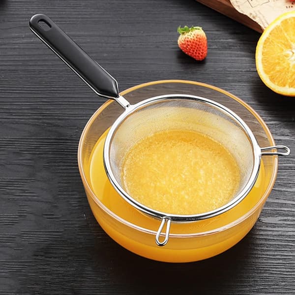 Cooking Strainer Kitchen Sieve 40 Mesh 304 Stainless Steel Fine Mesh Ergonomic Handle Multifunctional