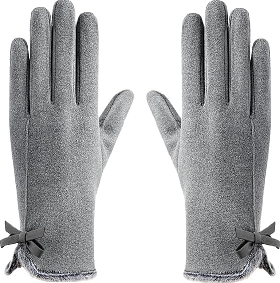 Varme strikkede handsker til kvinder, perfekte til efterår og vinter, med touchskærmskompatibilitet. Tynde, varme og elegante handsker til kvinder.(Ho)