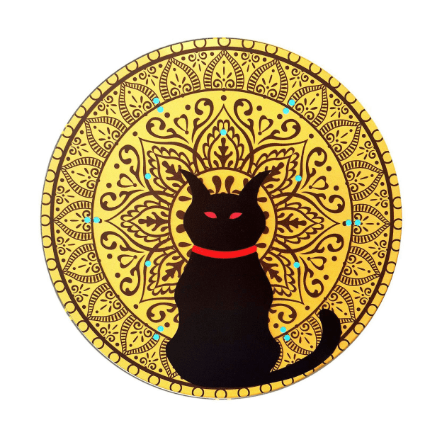 Halloween metallisk svart katt hängbricka Smidesjärn hängande prydnad dekoration Stil 2