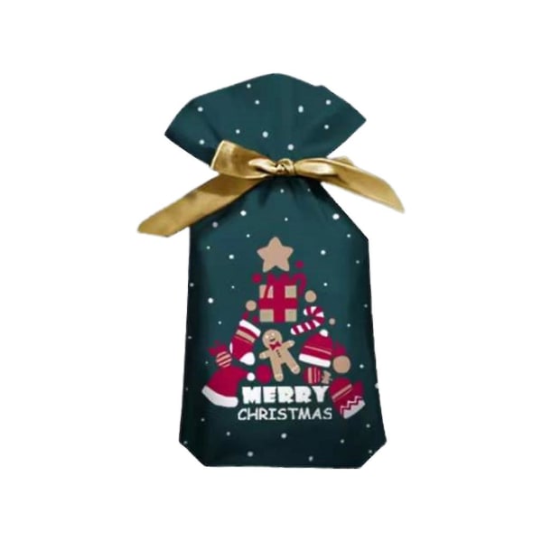 Christmas Drawstring Gift Bag 50pcs Gift Organization AccessoriesGreen Star