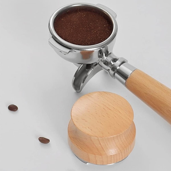 Kaffenivåerare Espresso Tamper Hand Tamper Tillbehör, Justerbar Djup, Rostfritt Stål för Kaffe, 51Mm