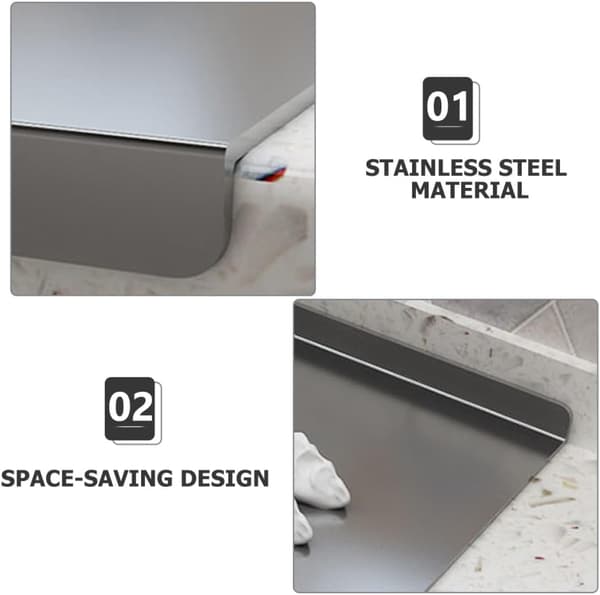 Skærebræt i rustfrit stål Dobbeltsidet bagebræt Revnefrit Pladsbesparende design