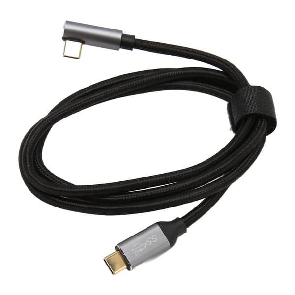 USB C - 90 asteen USB C -kaapeli 100W USB3.1 Gen2 10Gbps 4K 60Hz suorakulmainen Type C - Type C -datakaapeli Steam Deckille 150cm / 59.1in
