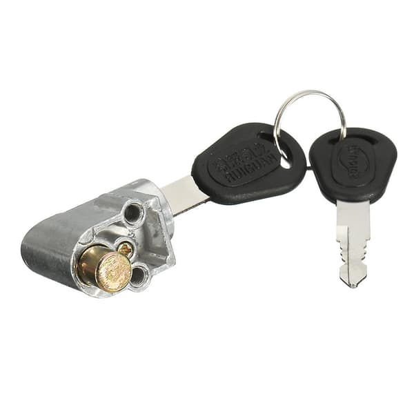 E-cykel Motorcykel Scooter Batterilås Låsecylinder Lås + 2 stk. Nøgle