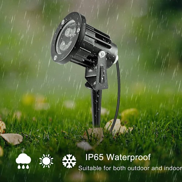 Pihavalaisin, RGB-valokeila, 8W LED-ulkovalaisin, Puutarhavalot kaukosäätimellä, 2-in-1 Patio