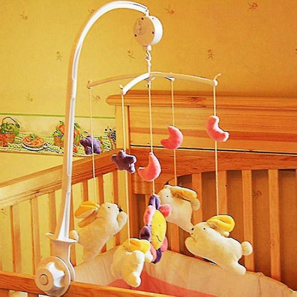 Mobilstomme Vit Spjälsäng Mobilstativ Baby med stativ Armstativ Kompatibel med hängande leksaker och dockor