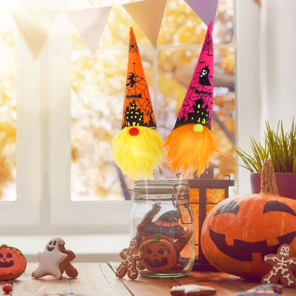 Halloween Ansigtsløs Dukke Højtids Ornament Håndholdt Gnome Dukke Gave Buddha