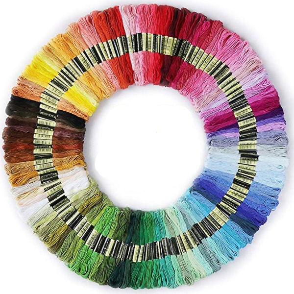 Ristipistolanka polyesteripuuvillainen kirjontalanka sateenkaaren värinen käsinkirjonta kudottu köysinauha B