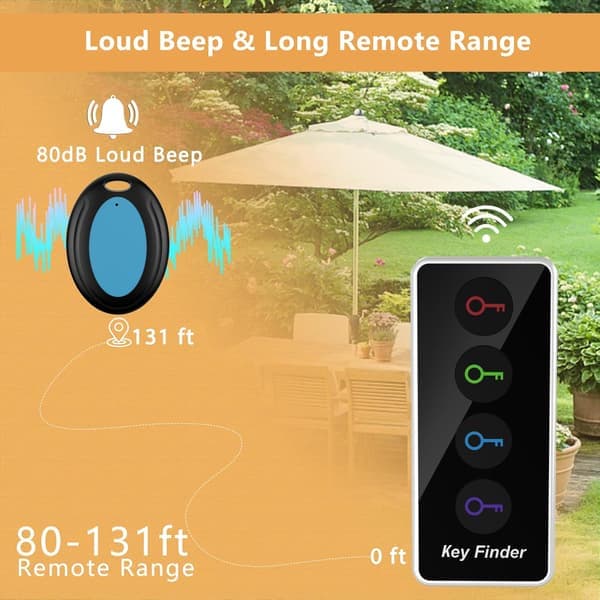 Wireless Key Finder LED Search Light Tracker for Keys Phone Wallet 40m Waterproof [Ho]