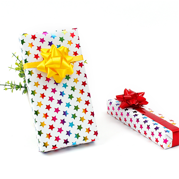 Presentpapper, julklappspapper, 12 st 50 * 70cm (hjärta * 3 + femuddig stjärna * 3 + prick * 3 + bokstav * 3)
