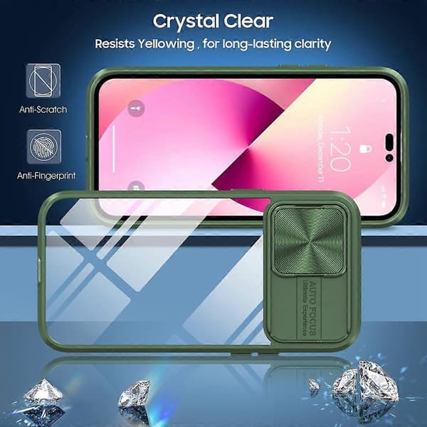 Til iPhone 14 Pro Max 360 Full Body Sliding Camshield Telefoncover